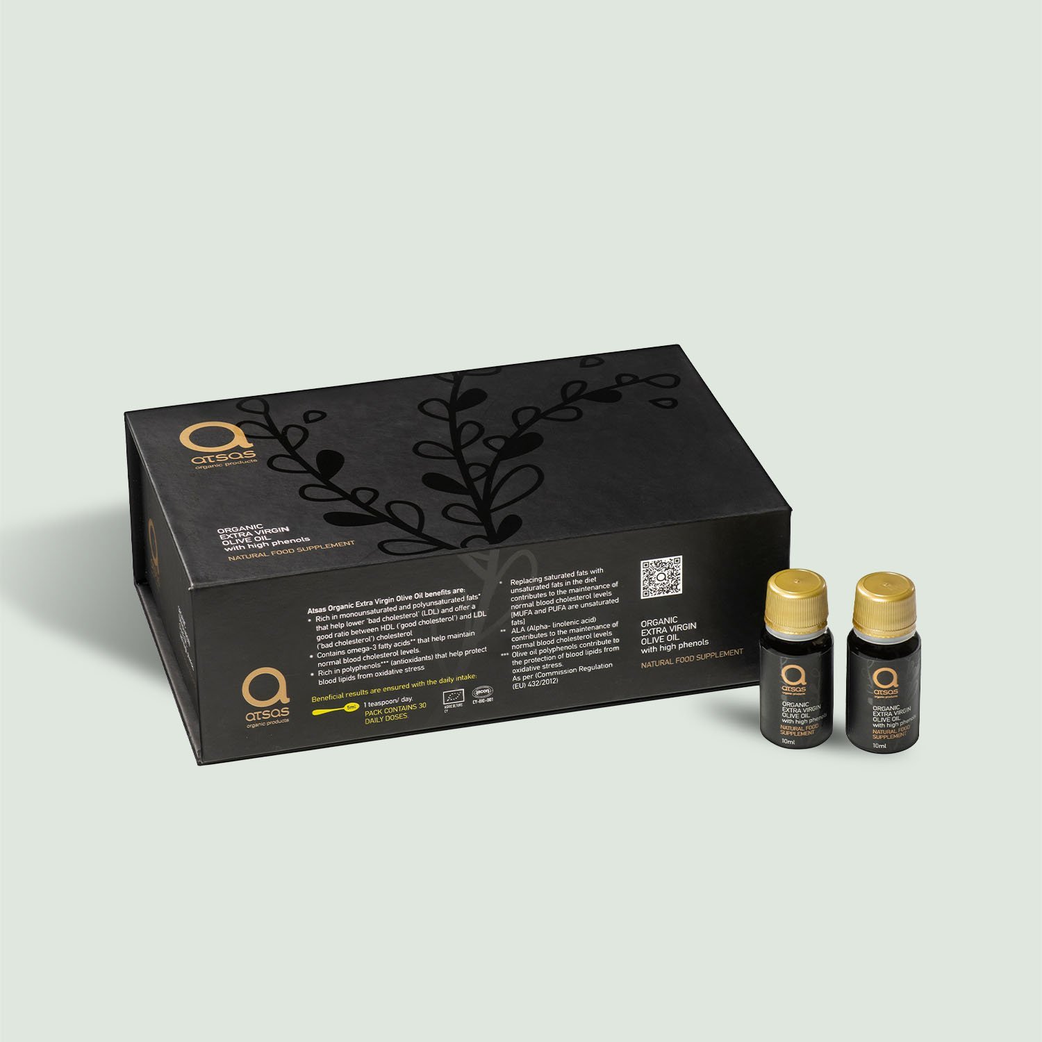 15x10ml Atsas Organic Natural Food Supplement